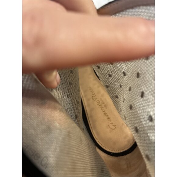 gianvito rossi Authentic Black Beige Mesh Lace Up Ankle Boots Heels 7 - Picture 8 of 8